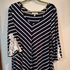 Chevron Stripe Dressy Top